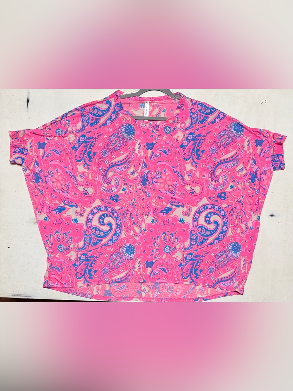 Pink Paisley Oversized Blouse by dear scarlett - Picture 3 of 3